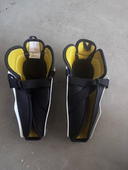 Hockey Shin Guards Black and Yellow