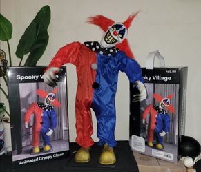 Rare Gemmy 2024 Discontinued 2.5ft Tilting Baby Circus Clown Animatronic Prop