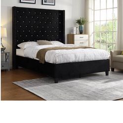 Brand New Black 6foot Tall Bed Frame With New Mattress Set/Fast Delivery 