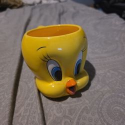Applause 1989 Warner Brother Looney Tunes Tweety Bird 3D Collectible Coffee Mug