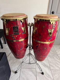 LP-Latin Percussion Aspire Limited Edition Supernatural Carlos Santana Conga Set • 2000s 10 11 COMES WITH STAND