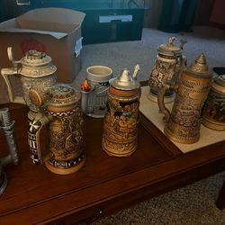 Lot Of 11 Beer Steins