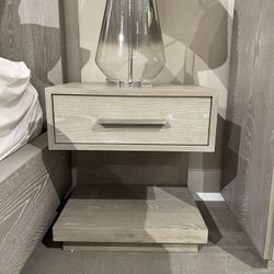 Set Of Two Nightstands Wood