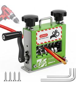 Manual Wire Stripping Machine with 6 Channels 5 Blades Drill Powered Hand Crank Wire Stripper Tool Fits 0.06"–0.67" Wires, Scrap Wire Stripping Machin