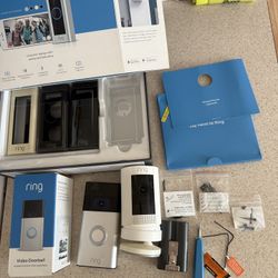 (2) RING Doorbells Front Door Wall Mount + Outdoor Security CAM