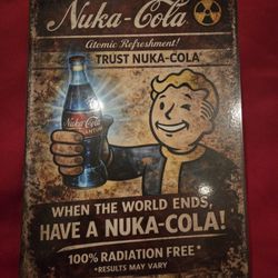 8" By 12 Retro  Nuka Cola Metal Tin Sign 