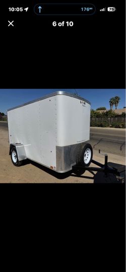 Look Trailers White Enclosed Cargo Trailer
