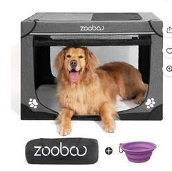 Zooba 36" Portable Soft Dogs Crate For Large Dogs 