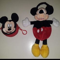 VINTAGE lot of 2 Mickey Mouse coin purse and mini pouch purse $20 FIRM for both!