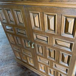 Mahogany And Marble Vintage Bar