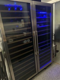 Dual Wine Cooler Refrigerator Units