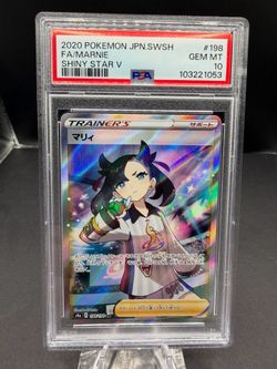 2020 POKEMON JAPANESE SWORD & SHIELD SHINY STAR V #198 FA/MARNIE PSA 10