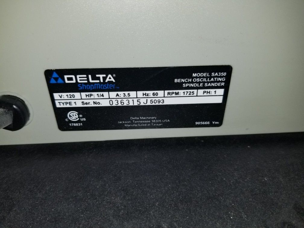 Delta ShopMaster BOSS SA350 Spindle Sander for Sale in Anaheim, CA