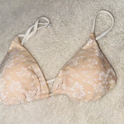 Mesh & Floral Bikini Top