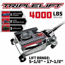 Powerbuilt 4000 Lb (2 Ton) Triple Lift Multipurpose Garage Jack