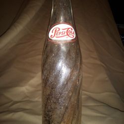 RARE VINTAGE PEPSI COLA GLASS BOTTLE 