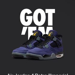 Air Jordan 4 Retro Lakers Imperial Purple Men’s Size 13 (SKU: FV5029-500)