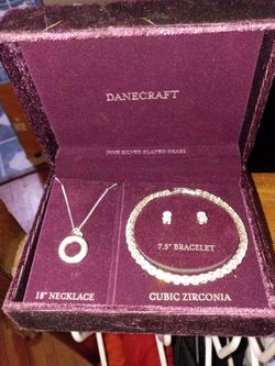 Danecraft Silver-Plated Cubic Zirconia Jewelry Set