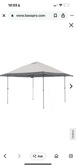 Canopy 10 by 10 feet wide of real shade high quality top and frame . Ajustable heights paid over $200 for sale now at only $125
