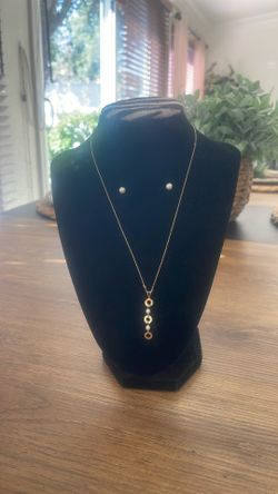 Real Gold No Fake Set The Chain And Earrings