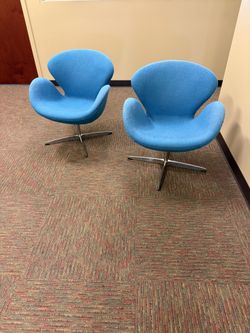 Set of 2 Blue Chairs