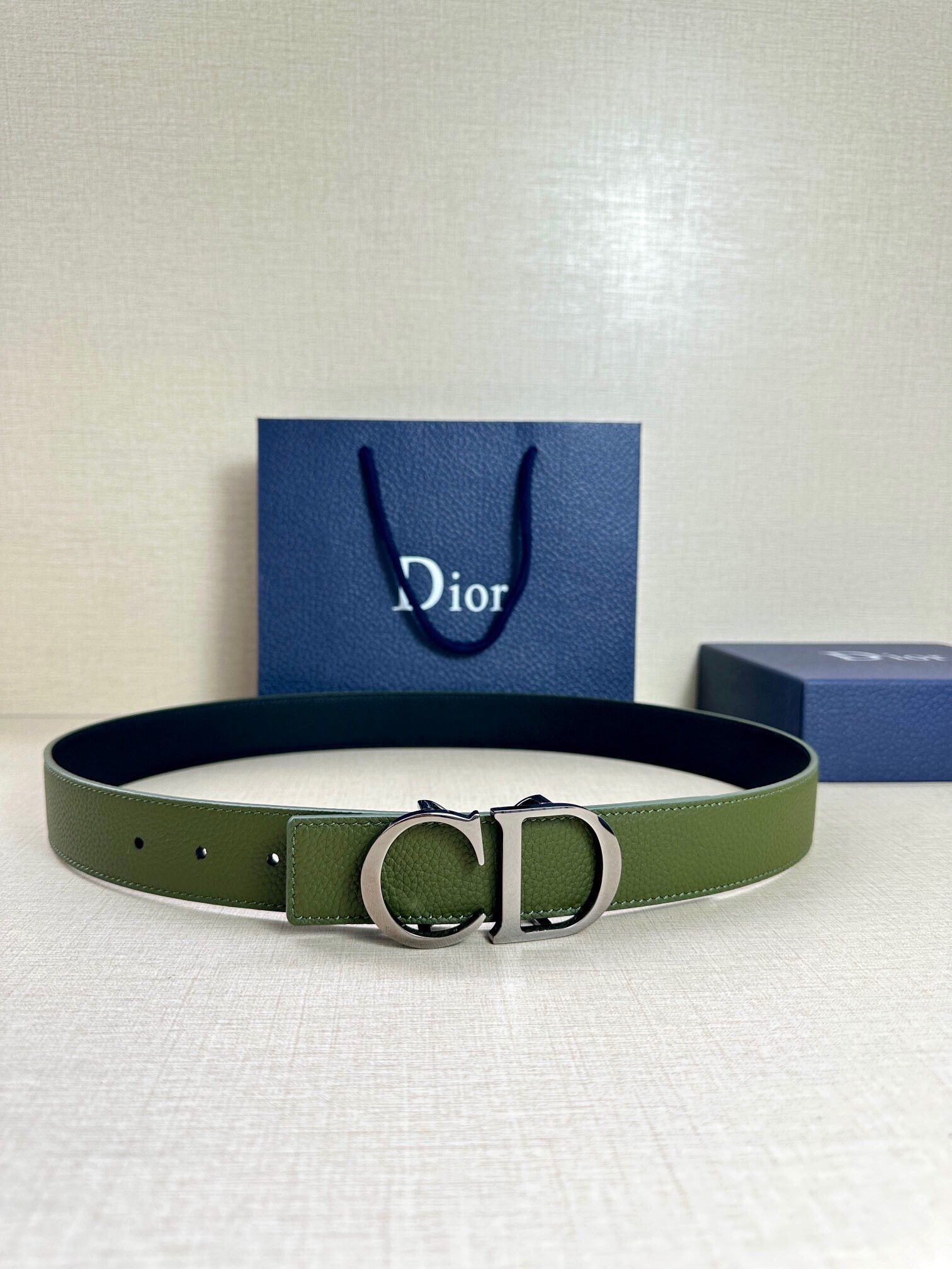 Dior Green Belt With Box New 