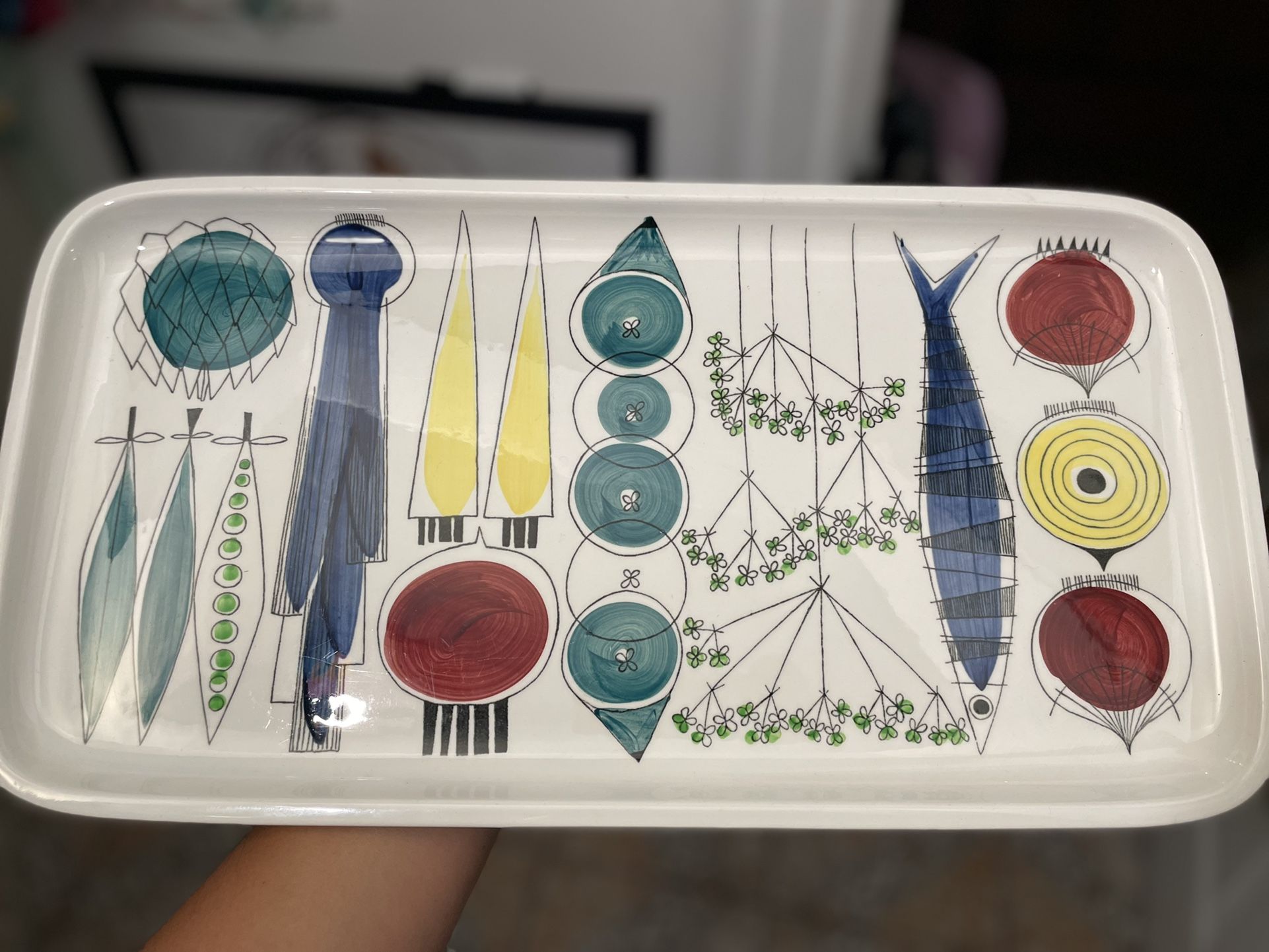 Picknick by Rorstrand Sweden MCM #33 Serving Tray or Platter - 16-3/4"