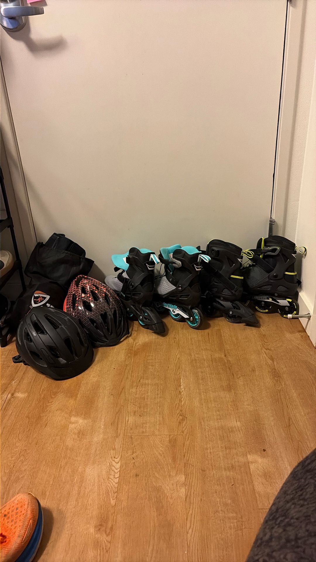 Inline Skating Gear Bundle – 2 Rollerblade Sets + Safety Gear