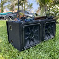 Kicker L7 15 inch Subwoofers System With Hifonics Brutus 2000W Amp and The Epicenter
