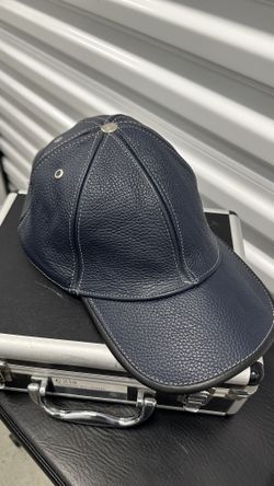 Genuine Leather Blue Baseball Cap – Brand New, Stylish & Durable