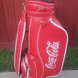 Leather Golf Bag - Coca-Cola Embroidered