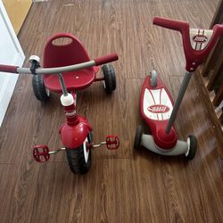 Kids scooter and bike 
