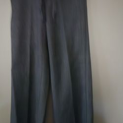 Wide Leg Black And White Herringbone Trousers 