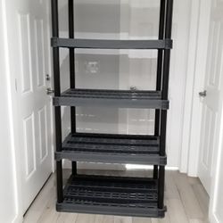 Plastic Shelves 36 W X 24 L X  74 H Inches 