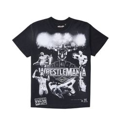 Hellstar x WWE Wrestlemania T- Shirt 'Black'