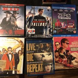 Blu Ray Lot Tom Cruise Mission Impossible Baby Driver Kingsman