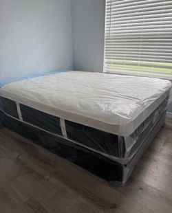 Queen Mattress Set Plush PillowTop – Brand New –  Same Day Delivery Available 🚚