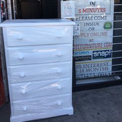 Chest 5 Drawer’s In Any Color New Solid Wood 