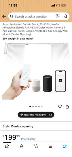 Smart curtain motorized track!