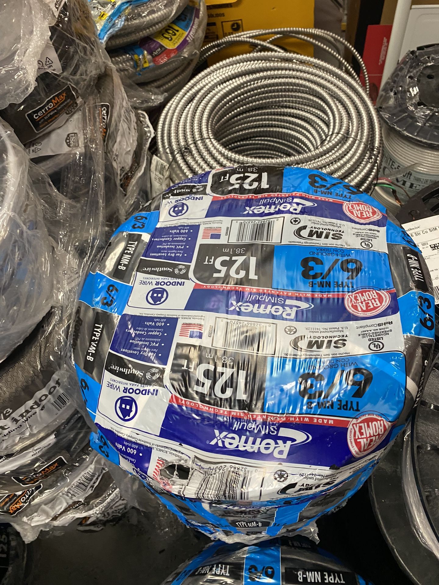 6/3 125ft Indoor Wire Romex