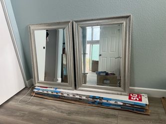 2 Beveled Glass Mirrors