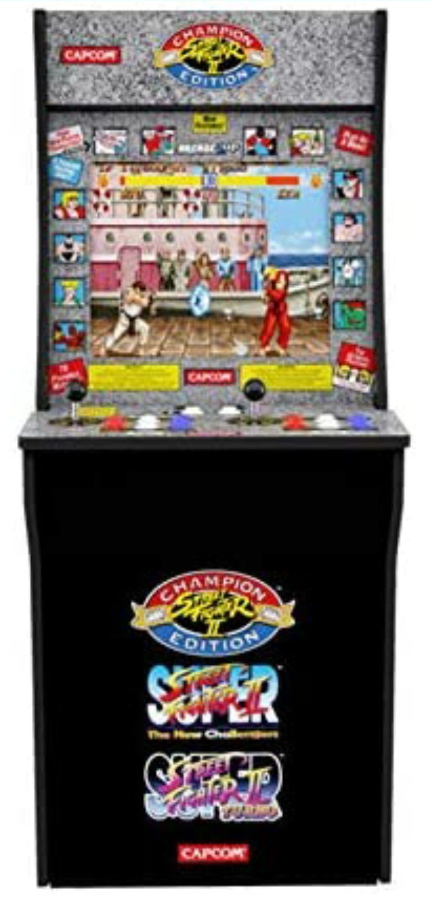 Street Fighter 2 Turbo 1Up Arcade Standup Machine Assembled Super Street Fighter With Riser