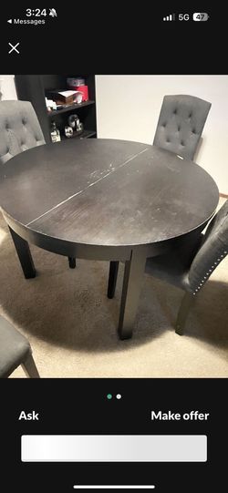 Dinner Set Round Table And 4 Chairs
