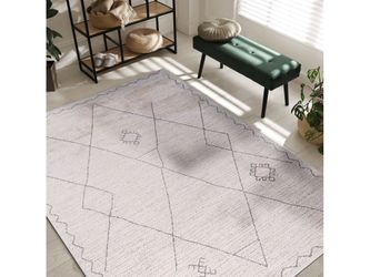 Matisse Woven Non-Slip Indoor Berber Diamond Area Rug