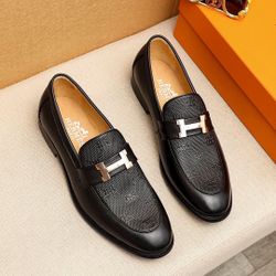 Hermes Men’s Leather Shoes With Box New 