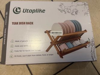Utoplike Teak Wood Dish Rack