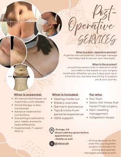 Post-op lymphatic packages