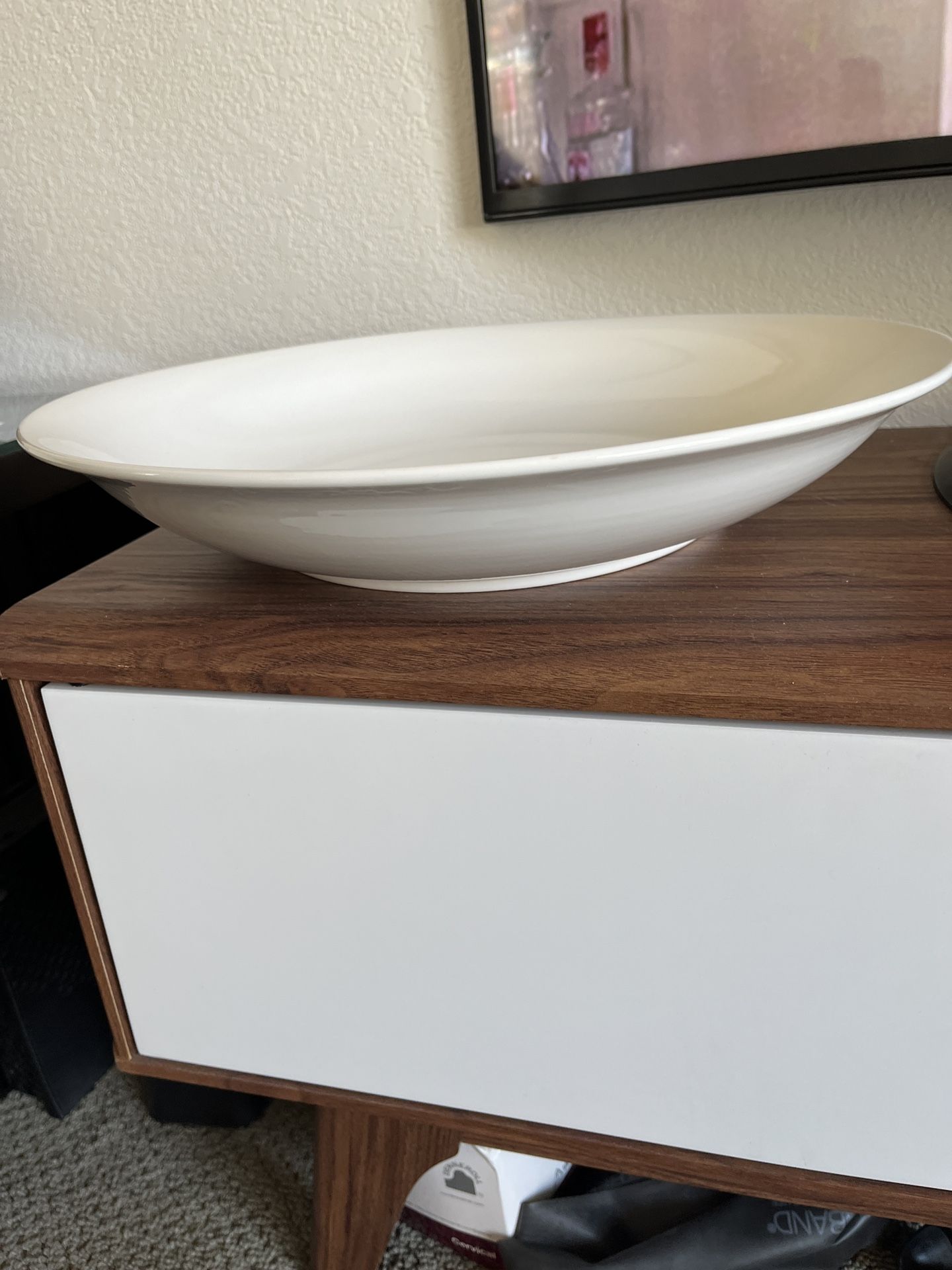 Large And Deep Crate and Barrel serving platter. Dimensions in picture.