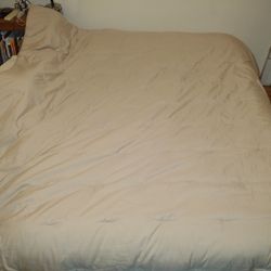 Linens & Hutch iEnjoy Home Cloud Weave Textured Comforter Set - Tan - Queen - 3pc. Pre-owned