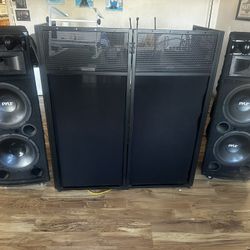 DJ Table And Speakers 